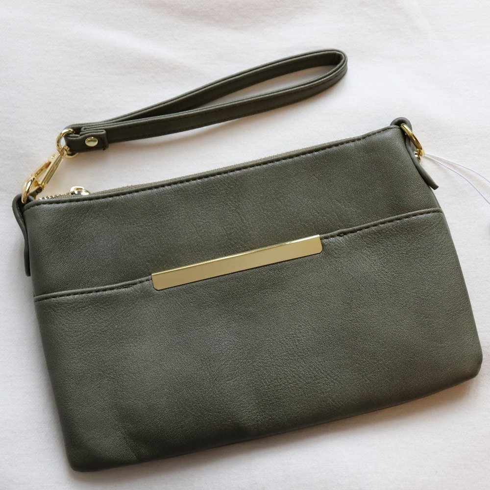 PRICE DROP • NWT • Olive Wristlet/Crossbody Bag